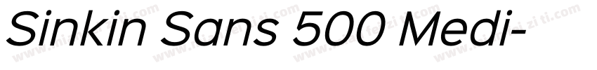 Sinkin Sans 500 Medi字体转换